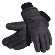 Andorra Waterproof Childrens Winter Gloves Black With Zipper