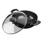 Vinod Aluminium Black Pearl Non Stick Deep Kadhai & Lid- 7 Ltr, 30 cm- Free Post