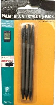 Belkin Palm III & VII Metal PDA Stylus 3 Pack - F8E709