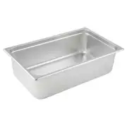 Anti-Jam Steam Pan Full-Size Reinforced Stainless Steel 6"D 23 Gauge