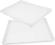 PEPLAYTAL 2pcs Nonslip Food Serving Tray Rectangular Appetizer Dessert Plates Versatile Catering Tray for Fruits Snacks and Dishes for Hotels Parties