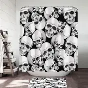 Scary Human Skulls Shower Curtain
