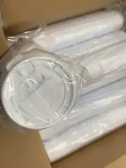 700 Pack - White Flat Tear Back Lids for Hot Cup, Coffee Cup, Paper Cup