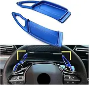 Car Steering Wheel Shift Paddles for Peugeot 3008 5008 2017-2022 & 2008 2020-2022 & 508 2019-2022 Car Shifter Styling Accessories Extension Shifters Sticker 2pcs HTEOPOEKFR(Blue)