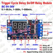 DC 5V 9V 12V 24V Digital LED Cycle Timer Delay Switch Turn On/Off Relay Module
