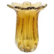 Extra Large Blown Glass Vase, Model Everest (Amber) | Murano-Style Hand-Blown...