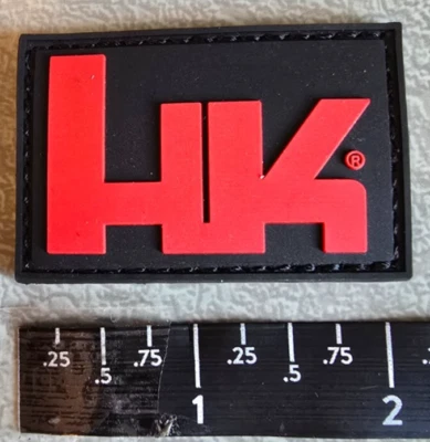 HK Logo Patch Heckler & Koch PVC Hook Loop MP5 Tactical Morale Patch Shot Show