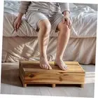6.5" One Step Stool for Elderly Wood High Riser Step Stool 6.5" height Acacia
