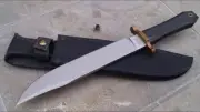 Custom Handmade HuntIing D2 Tool Steel Bowie Knife With Leather Sheath #knives