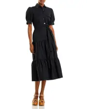 Derek Lam 10 Crosby Buffy Tiered Midi Dress