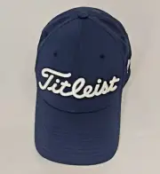 Titleist Tour Performance Navy Blue & White Raised Logo Hat Adjustable Golf Cap
