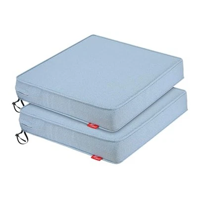 Outdoor Chair Cushions,22 x 22 x 3 Inch Seat Cushions 22 x 22 In Light Blue