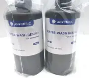 ANYCUBIC Water-Wash Resin +for 3D Printing-Gray- UV Wavelength 365-405nm 2 PACK