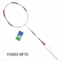 在飛比找momo購物網優惠-【YONEX】NANOFLARE 70羽球拍4U白X胭脂紅(