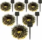 6 Pack Solar String Lights Outdoor, 600 LED Extra-Long 6 Pack, Warm White