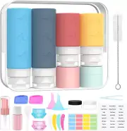 26 Pcs Travel Bottles Set for Toiletries, Squeezable Travel Bottles for Toiletri