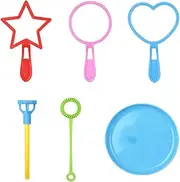 Sosoport 6Pcs Colorful Bubble Wand Set Bubble Maker for Safe Bubble Blowers for Outdoor Fun Party Favors Engaging Outdoor Activities