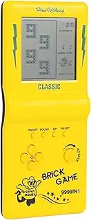 Nbguigdstr Retro Handheld Game Console,Brick Game Console,3.5-inch Large Screen Yellow Tank/Racing/Building Block Game,Built-in 23 Games