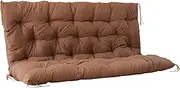 Porch Swing Cushions, Outdoor Cushions for Patio Furniture with Backrest, Thickened 4" Swing Cushions for Outdoor Furniture, for Porches, Patios, Outdoors and Gardens (Light Curry, 48x40)