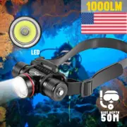 1000LM LED Diving Flashlight USB Rechargeable Waterproof 50M Depth Dive Torch US