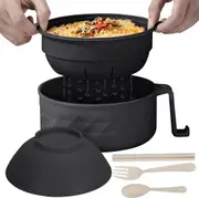 FOHOA 6 Piece Set 32oz Microwave Cooker Ramen Bowl Set with Chopsticks