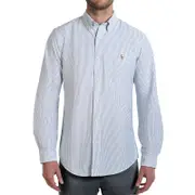 Polo Ralph Lauren Men's Classic Fit Long Sleeve Button Up Shirt Blue/White Stripe (S-XXL)