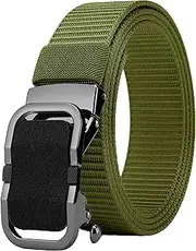 [Dcvmvmn] Unisex Casual Canvas Belt Men's Nylon Belt Metal Buckle Automatic Belt Adjustable Canvas Web Belt, 4