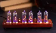 IN-14 6- digits Nixie clock Kit. Wooden case. Tubes included. Wi-fi.