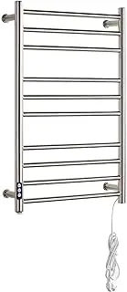 OSBELE Electric Towel Warmer Rails, Towel Warmer Rack Wall-Mounted Stainless Steel 10 Heated Bars for Bathroom Home Improvement