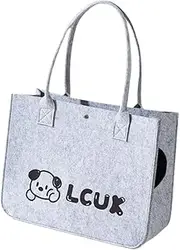 Folpus Cat Carrier Bag Puppy Travel Bag Washable,Soft,Pet Transport Bag Pet Out Shoulder Bag Dog Carrier for Walking Hiking Outdoor, Gray, L