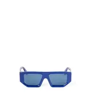 Off-White Irregular Frame Sunglasses 53 Blue