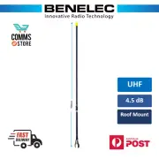 Benelec UHF High Gain Fibreglass Roof Mount Antenna, 5/16'' , 490-520 MHz