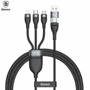 Baseus 3in2 USB/USB C To PD USB C Micro iPhone QC Fast Charging Data Cable Line