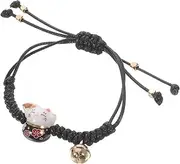 [WOFASHPURET] Bracelet Cat Bracelet for Teens Women Cat Bracelet Charms Bracelets Bracelet for Charms Cat Bracelet for Cat Charm Bracelet Woven Bracelets ， Red