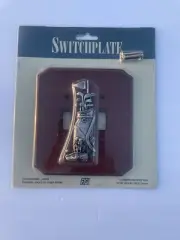 Vintage Double Light Switch Plate Cover Golf Bag Handpainted