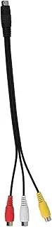 SHINEOFI Laptop Adapter Cable 4 Pin S- to 3rca Av Cable for Tv Projector Monitor Replacement Audio Cord