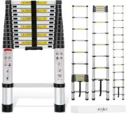 Yesker 12.5FT Multi-Purpose Telescoping Ladder Extension Foldable Ladders 330lb