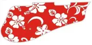 Pickguard Pick Guard 5120 Graphical Graphic Guitar Hawaiian Print Red