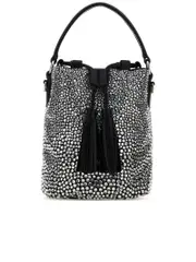 Miu Miu Embellished Satin Bucket Bag