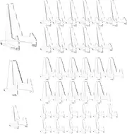 AwObEpl 18/36 Pcs Card Display Stand Sturdy Plastic Mini Easel Stand Trading Card Display for Certificate Menu Frame Medal CD Artwork (36 PCS)