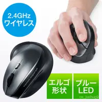在飛比找蝦皮購物優惠-日本SANWA無線滑鼠2.4G藍光人體工學商務辦公家用防滑男