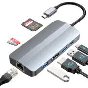 USB C Laptop Docking Station, 7 in 1 USB C Dock with 1000Mbps, 2 USB Port, HD...