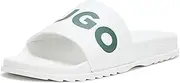 [HUGO] Men's Big Logo Slide Sandals, White Bone, 7