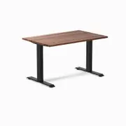 Desky Fixed Height Walnut Hardwood Desk 1200x750mm Matte Black Leg