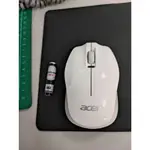 宏碁 ACER 無線 藍芽滑鼠 鍵盤滑鼠 裝兩個AAA電池 九成新便宜賣 類似電競滑鼠好滑 白色APPLE滑鼠質感