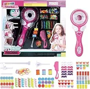 Electric Hair Braiding, Hair Bedazzler Kit, Braiding Tool, Gem Stamper Colorful Beads and Accessories Portable and Lightweight for Girls Kids, Hair Styling Tool