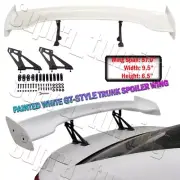 Painted White 57" TYPE-3 ABS GT Trunk Spoiler Wing+Aluminum Leg Stem Universal (for: Porsche)