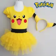 Girls PIKACHU Tutu Outfit | Pokemon Tutu, Tshirt & Headband | Halloween Costume