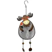 Woodland Creek Moose Metal Mesh Bird Feeder with Hanging Chain