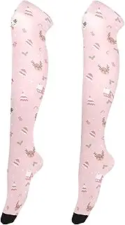 [Caihoyu] Over-Knee Socks for Women Casual Over Knee Thin Tight Long Stocking Thighs High Socks for Halloween Christmas Symbol Pattern, Christmas Symbol Pattern
